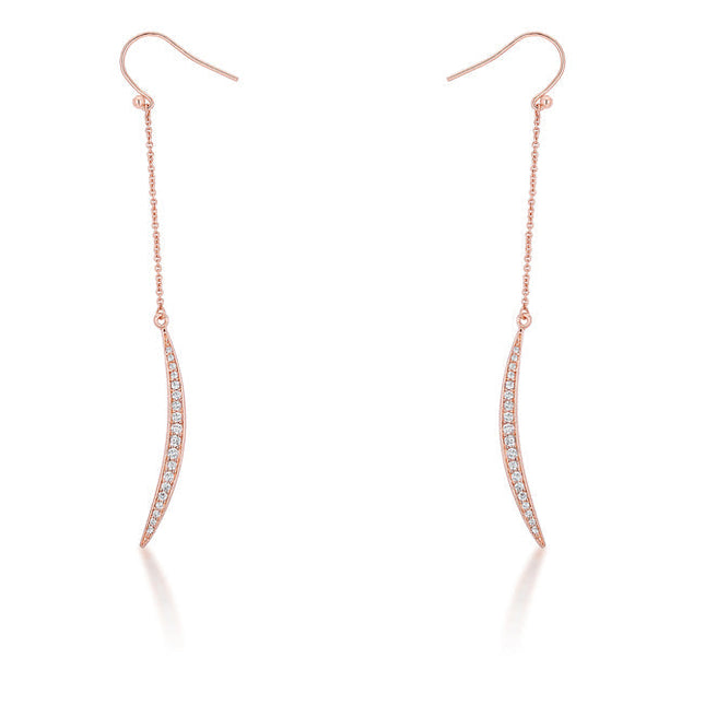 Luna 0.5ct CZ Delicate Moon Drop Earrings