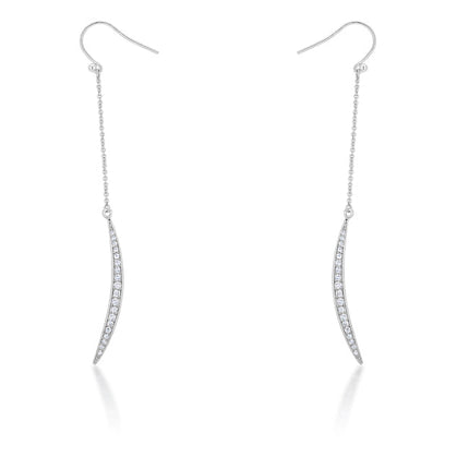 Luna 0.5ct CZ Delicate Moon Drop Earrings