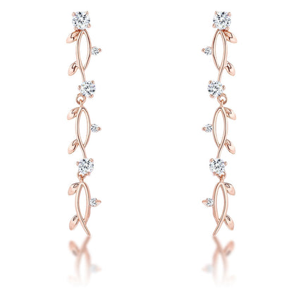 1.1Ct Vine Design Plated Earrings
