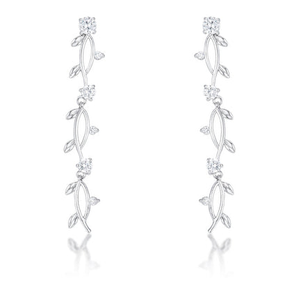 1.1Ct Vine Design Plated Earrings