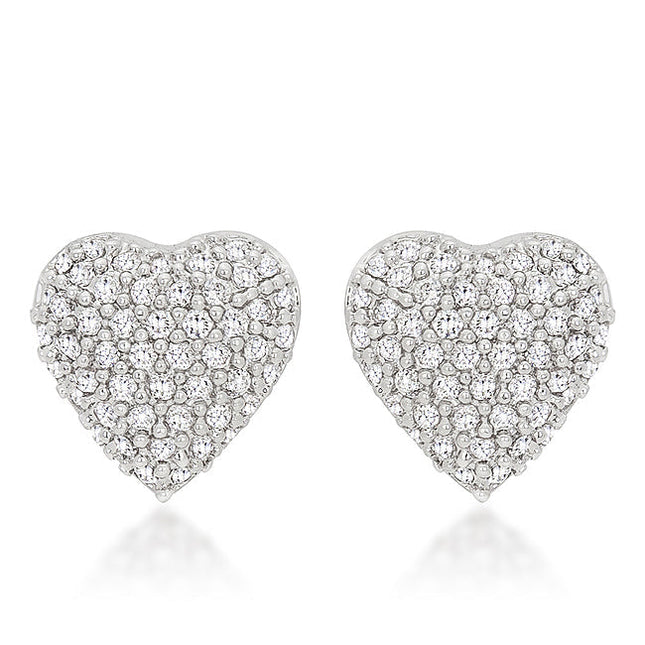 Special Pave Heart Earrings