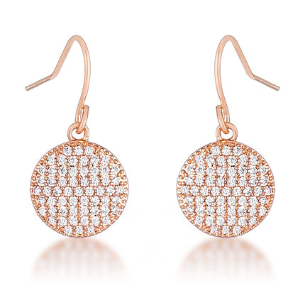 .6 Ct Elegant CZ Plated Disk Earrings