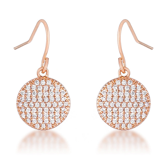 .6 Ct Elegant CZ Plated Disk Earrings