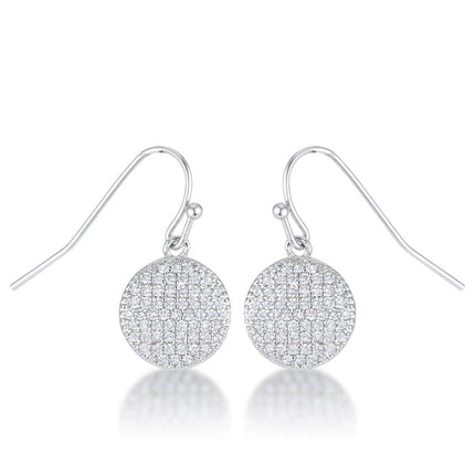 .6 Ct Elegant CZ Plated Disk Earrings