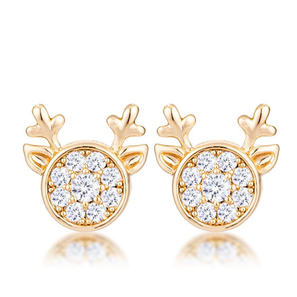 CZ Reindeer Earrings