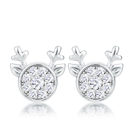 CZ Reindeer Earrings