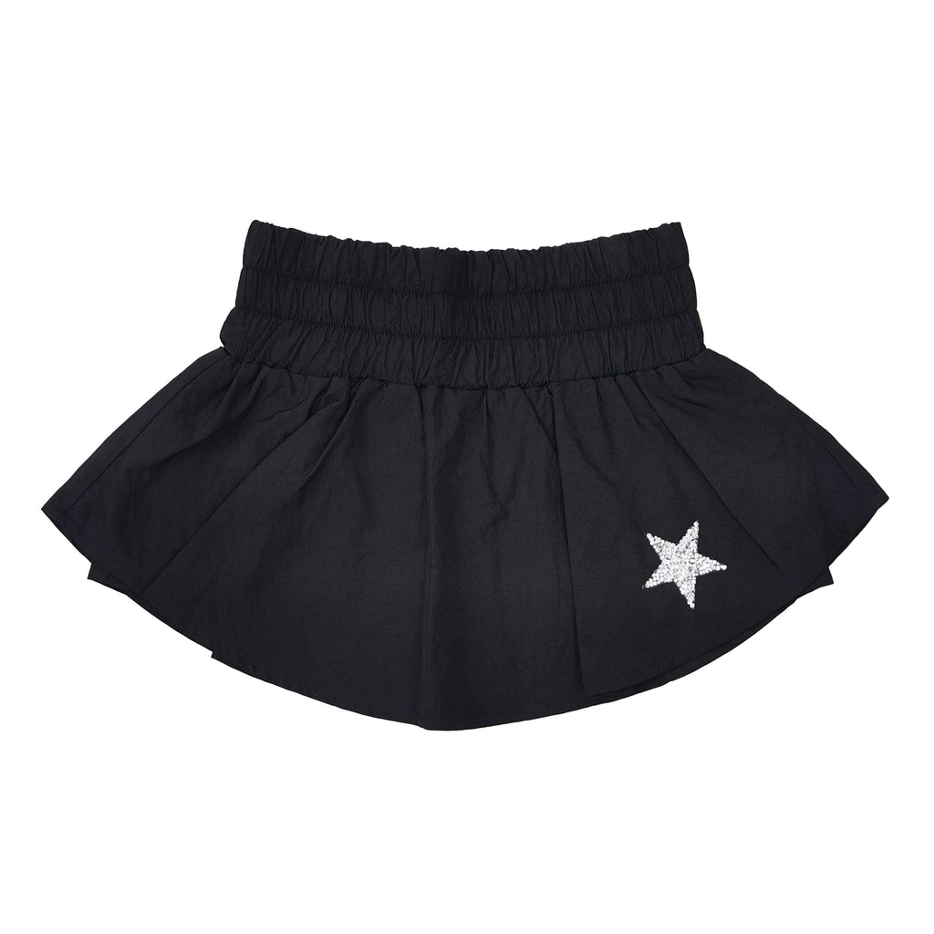 AA Fuchsia Gathered Double-layer Mini Skort