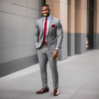 Gray 1buckle free tie / S