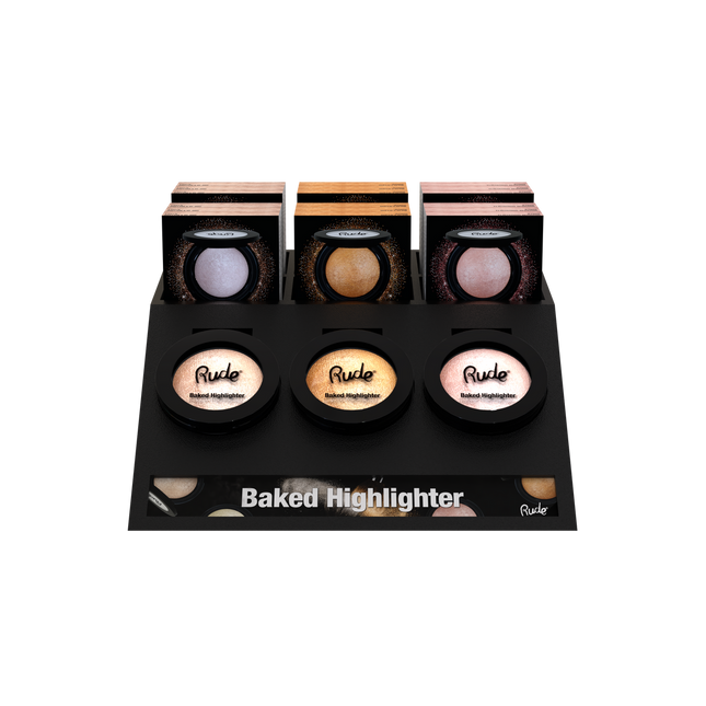 RUDE Baked Highlighter Display Set, 24pcs