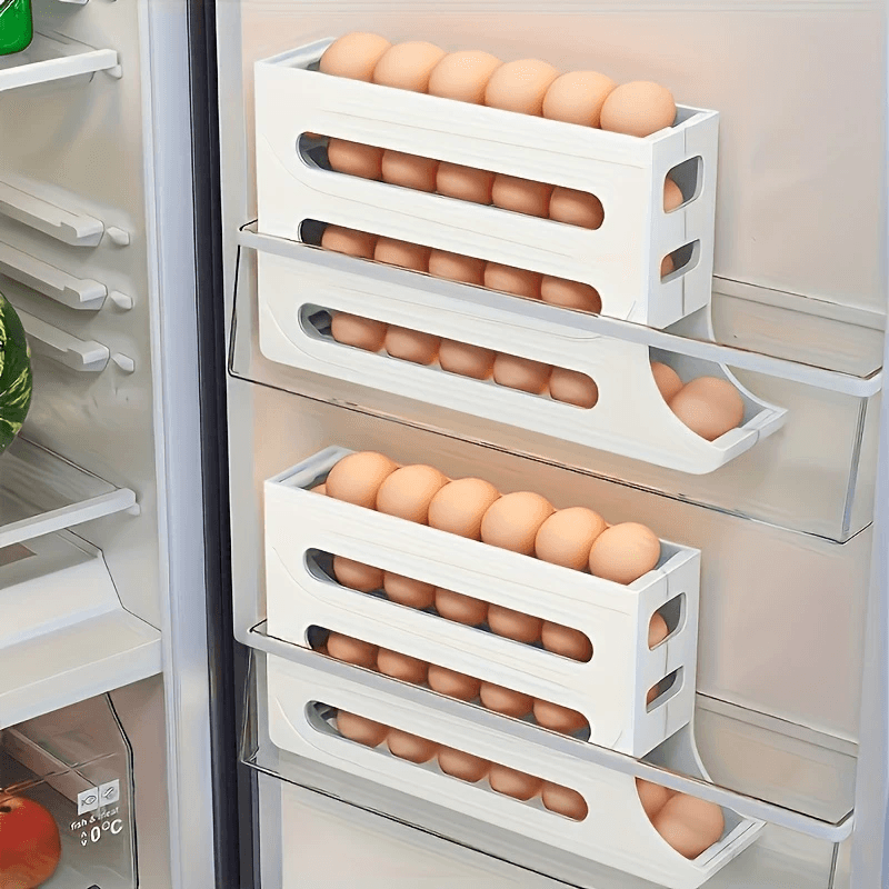 4-Tier Egg Storage Box Organizer for Refrigerator