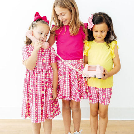 I Love You Tulip Much S/S Pocket Twirl Dress