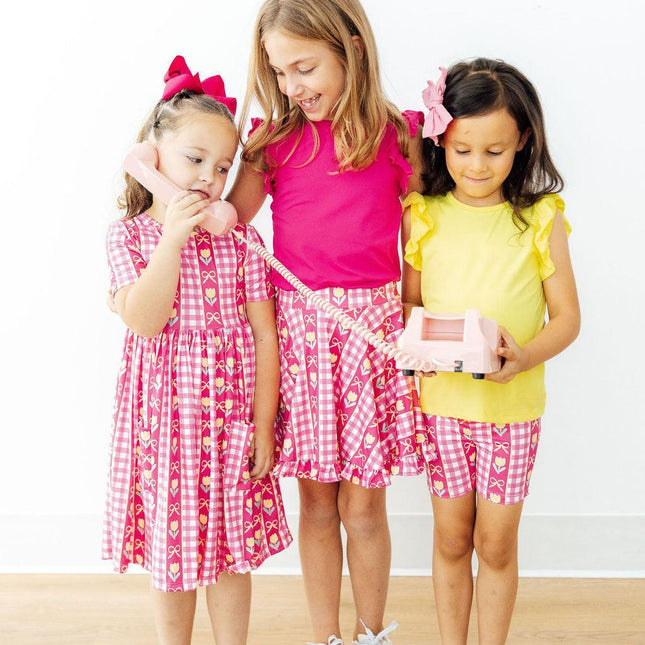 I Love You Tulip Much S/S Pocket Twirl Dress