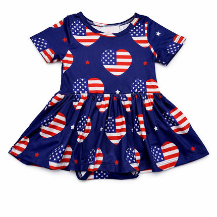 I Heart the USA S/S Twirl Bodysuit