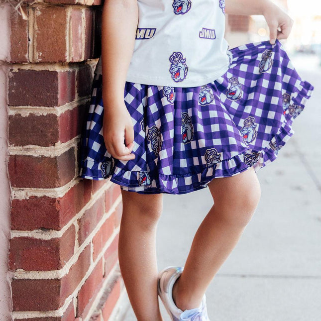 JMU Plaid Duke Dog Twirl Skort