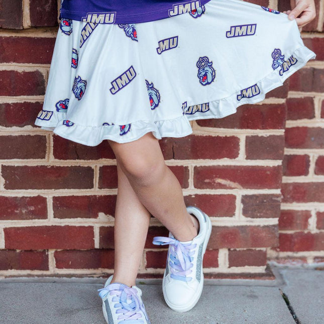JMU White Duke Dog Twirl Skort