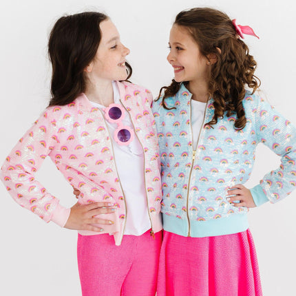 Pink Rainbow Sequin Jacket