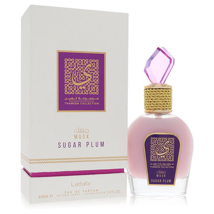 Lattafa Musk Sugar Plum by Lattafa Eau De Parfum Spray (Unisex) 3.4 oz for Women