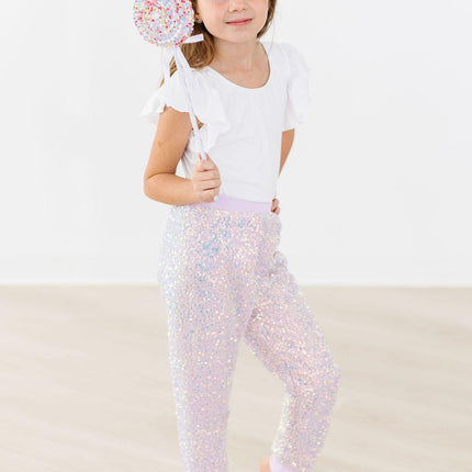 Lavender Sequin Joggers
