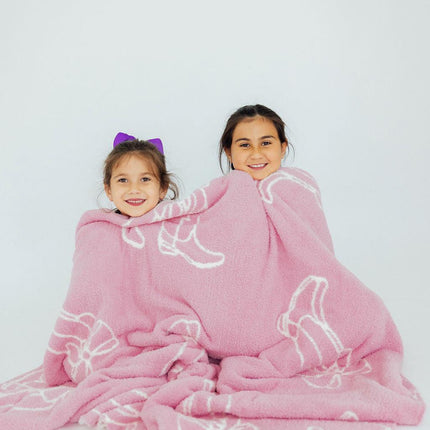 Light Pink Cowgirl Cozy Blanket