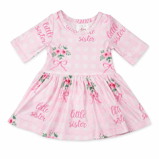 Little Sister Floral 3/4 Twirl Bodysuit