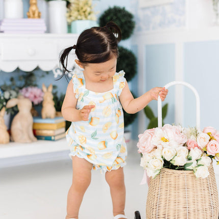 Lovely Lemons Ruffle Cross Back Romper