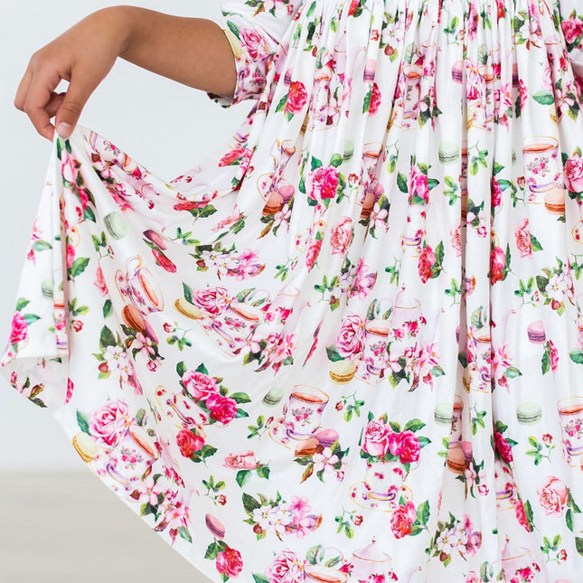 SALE Macarons & Tea Ruffle Twirl Dress