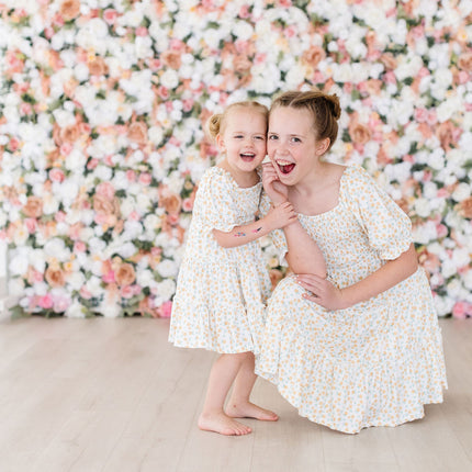 Marvelous Marigolds Smocked Ruffle Dress