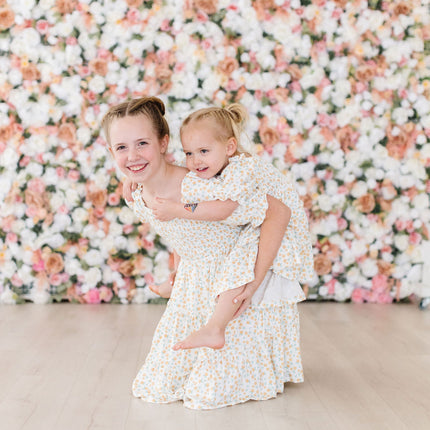 Marvelous Marigolds Smocked Ruffle Dress