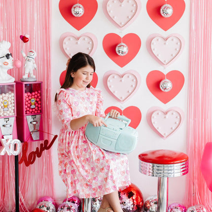 Melt My Heart 3/4 Sleeve Ruffle Twirl Dress