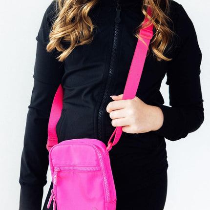 Neon Pink Crossbody Bag