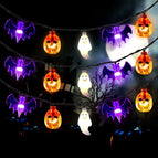 Purple Bat Ghost Pumpkin / 2 M 10 Lamp Battery Box
