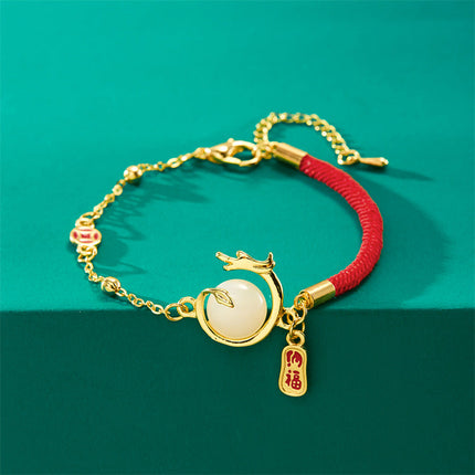 Zodiac Dragon Style Exaggerated And Personalized Trendy Alloy Bracelet