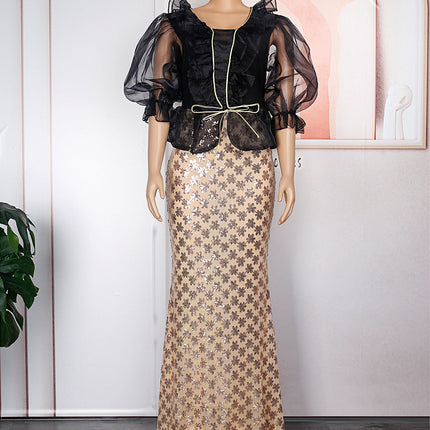 Evening Dress Women's Plus Size Sequins Dress