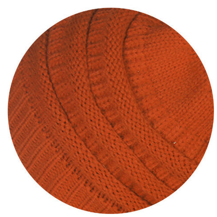 Warm Hat Thickening Not Fleece-lined Knitting Plus Fur Ball