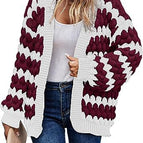 Wine Red With White / S