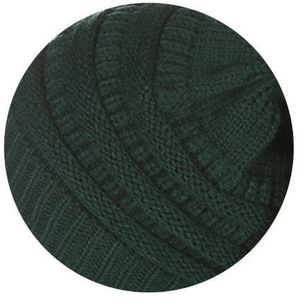 Warm Hat Thickening Not Fleece-lined Knitting Plus Fur Ball