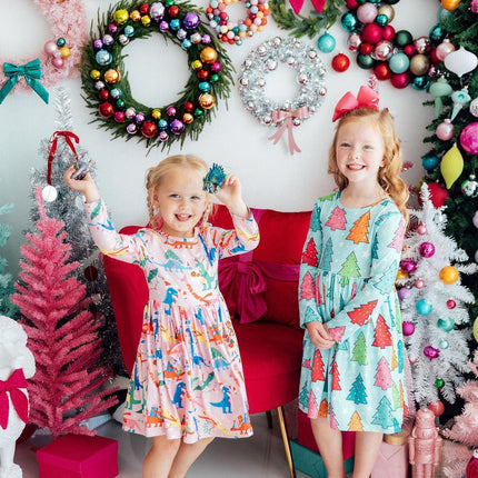 Oh Christmas Tree L/S Pocket Twirl Dress