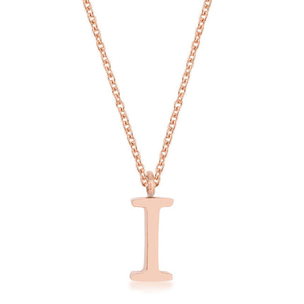 Elaina Stainless Steel I Initial Necklace