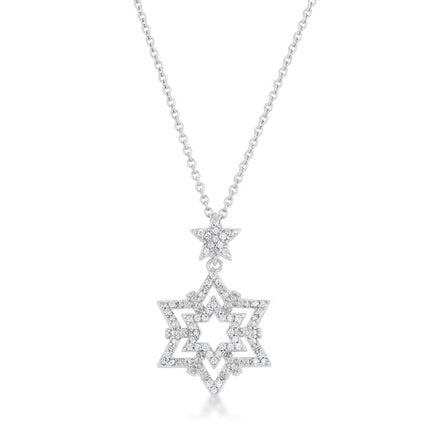 Stella 0.3ct CZ Star Drop Necklace