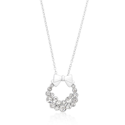 Holiday Wreath Crystal Pendant