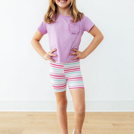 Pastel Stripes Twirl Shorts