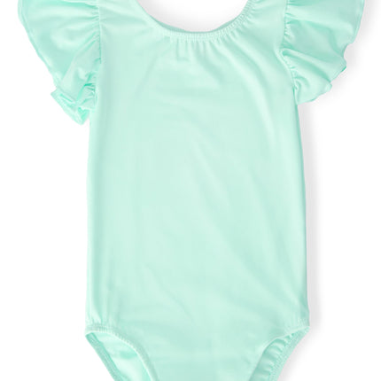 Pastel Green S/S Flutter Sleeve Leotard