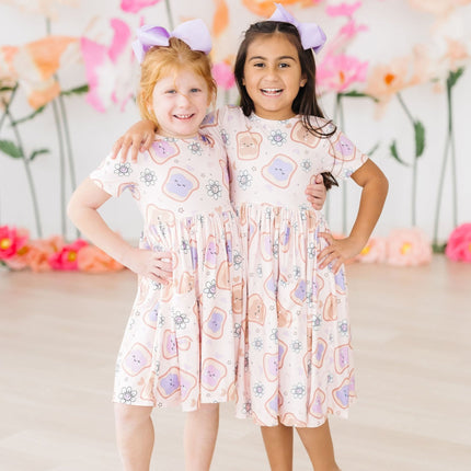 Peanut Butter Jelly Time S/S Pocket Twirl Dress