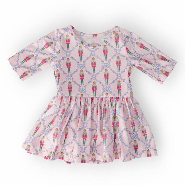 Pink Nutcracker 3/4 Sleeve Twirl Bodysuit