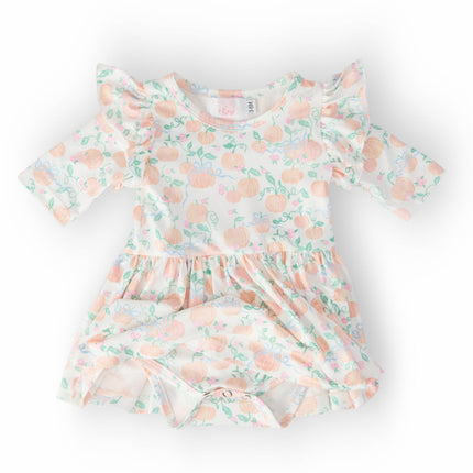 Pretty Pumpkins Twirl Flutter Bodysuit