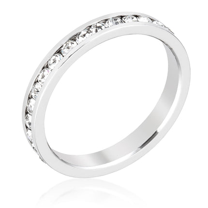 Snowflake 0.35ct CZ Simple Holiday Charm Band Ring