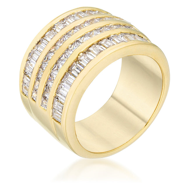 4 Row Cubic Zirconia Cocktail Ring