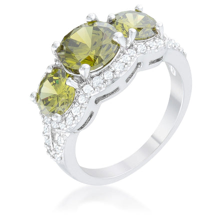 Garnet Classic Trio Ring