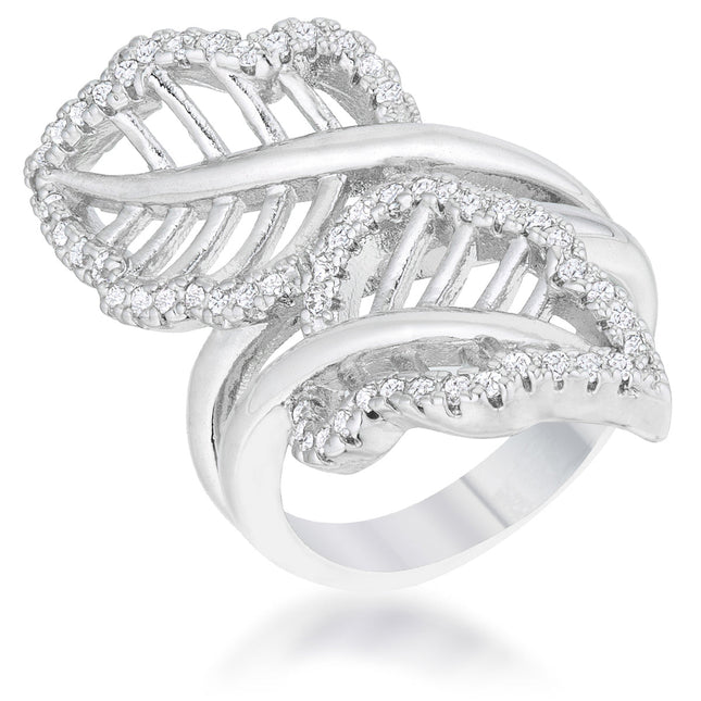 Lina 0.4ct CZ Leaf Wrap Ring