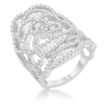Rosa 1.25ct CZ Filigree Cocktail Ring